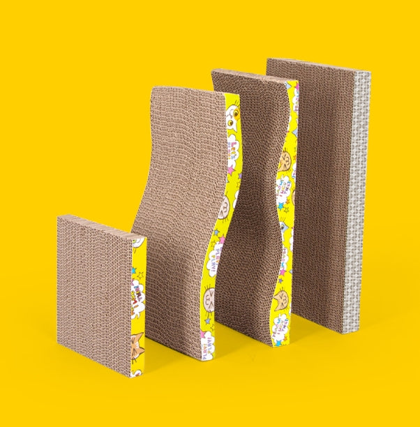 Classic cat scratching board Wave S-shaped straight board Cat claw board OME cat claw grinding toys can be processed directly from the manufacturer