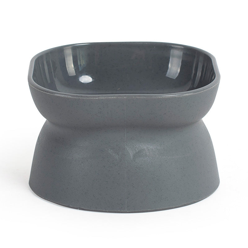 large opening tall plastic cat bowl classic neck protection anti-knock cat and dog pet food utensils factory direct sales