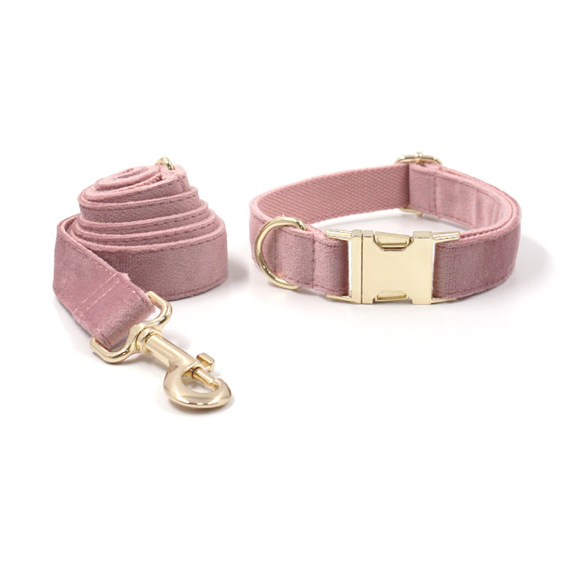 Velvet 2pcs Adjustable Tactical Dog Collar and Leash Personalized