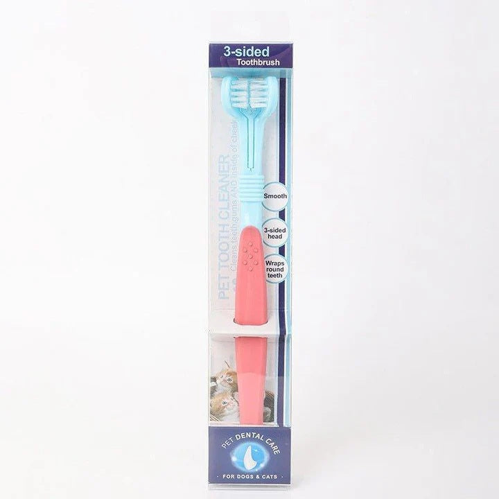 3-Sided Pet Toothbrush Dog Toothbrush Oral Care