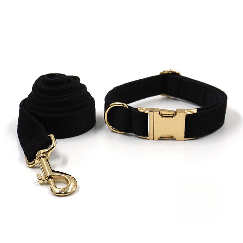 Velvet 2pcs Adjustable Tactical Dog Collar and Leash Personalized