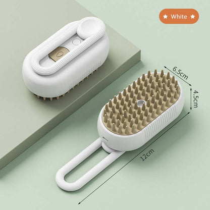 Cat hair removal brush pet spray massage comb to remove floating hair pet hair remover rotating handle cat hair removal artifact