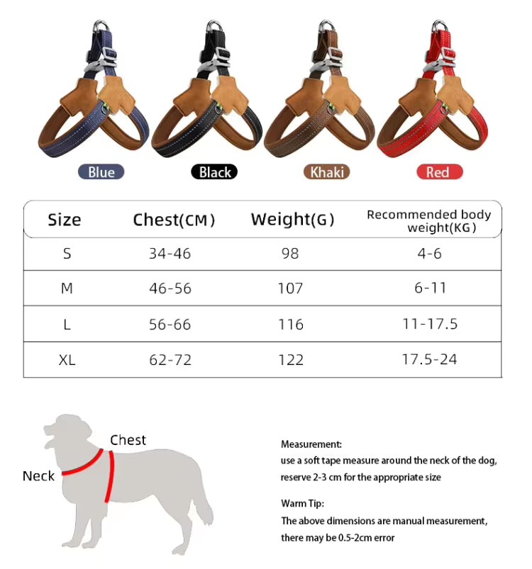 Y Shape  Reflective Strip Breathable Padded Outdoor Dog Harness