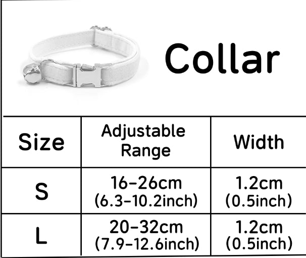 Velvet Luxury Personalized Cat Collar with Small Bell And Bowtie
