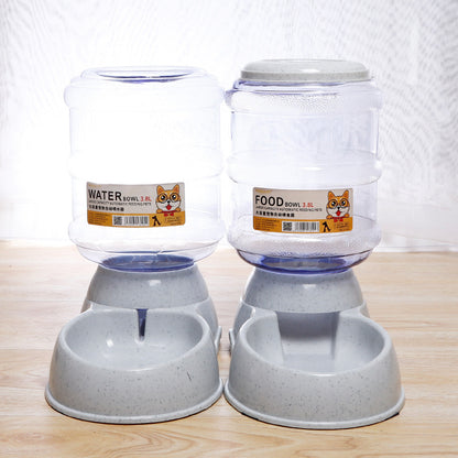 Automatic Large Capacity Dog Cat Feeder and Water Dispenser Set