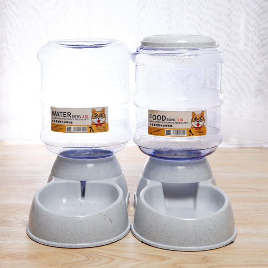 Automatic Large Capacity Dog Cat Feeder and Water Dispenser Set