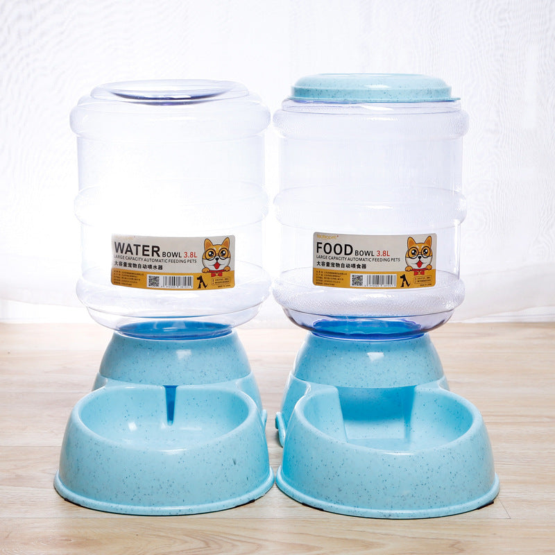 Automatic Large Capacity Dog Cat Feeder and Water Dispenser Set