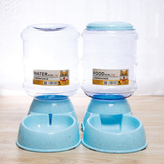 Automatic Large Capacity Dog Cat Feeder and Water Dispenser Set