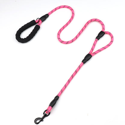 Dog Leash Reflective Traffic Padded Double Handle Lead for Control Safety Training