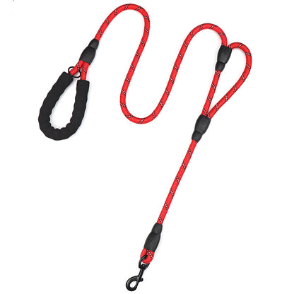 Dog Leash Reflective Traffic Padded Double Handle Lead for Control Safety Training