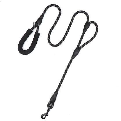 Dog Leash Reflective Traffic Padded Double Handle Lead for Control Safety Training