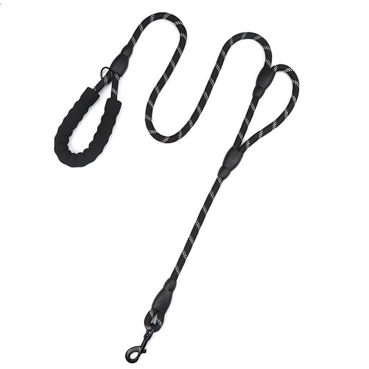 Dog Leash Reflective Traffic Padded Double Handle Lead for Control Safety Training