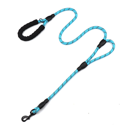 Dog Leash Reflective Traffic Padded Double Handle Lead for Control Safety Training
