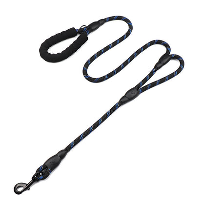 Dog Leash Reflective Traffic Padded Double Handle Lead for Control Safety Training