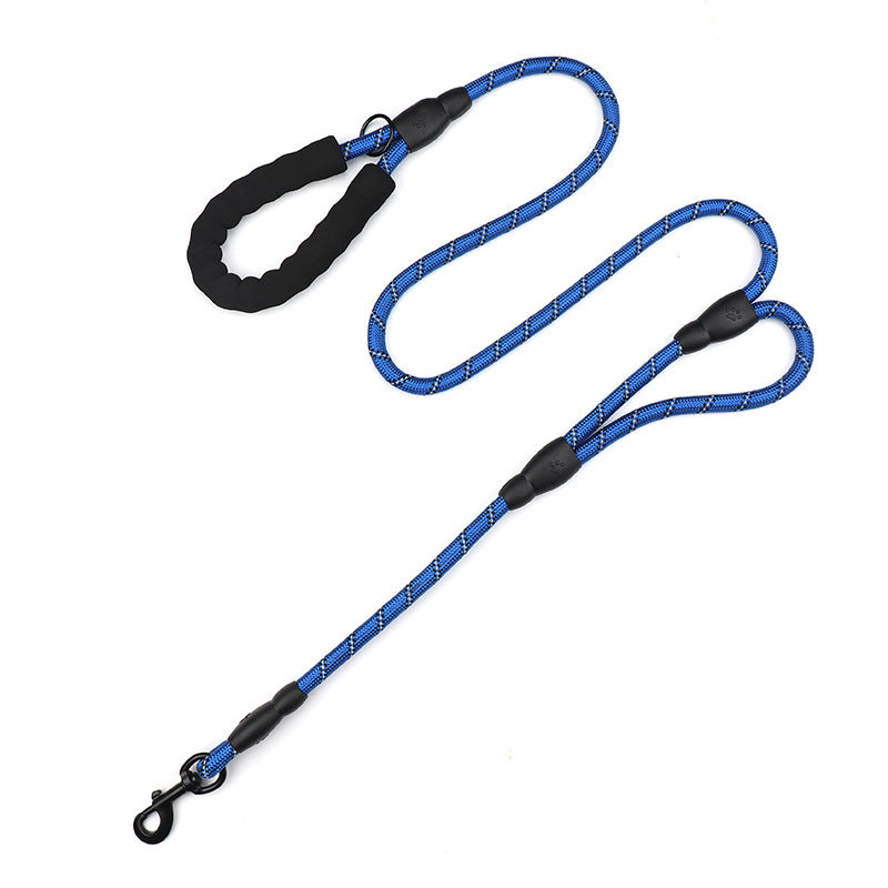 Dog Leash Reflective Traffic Padded Double Handle Lead for Control Safety Training
