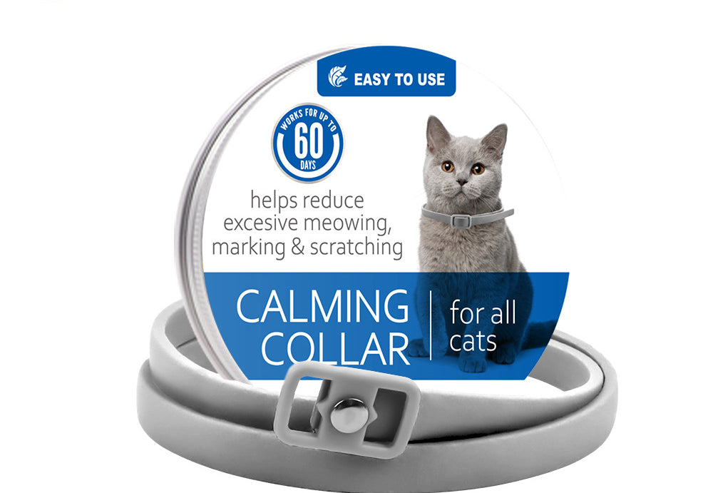 Collar calmante para mascotas, ajustable, antiestrés, con feromonas para gatos 