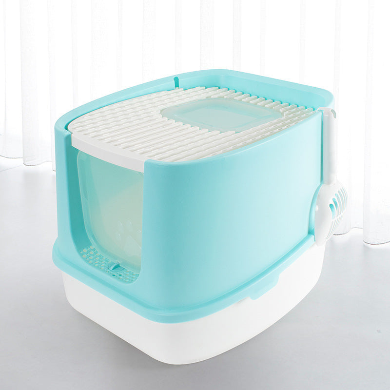 Fully enclosed cat litter box, extra large, easy to clean, deodorizing cat toilet, large removable, wholesale cat litter shovel from the manufacturer