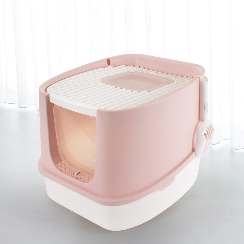 Fully enclosed cat litter box, extra large, easy to clean, deodorizing cat toilet, large removable, wholesale cat litter shovel from the manufacturer