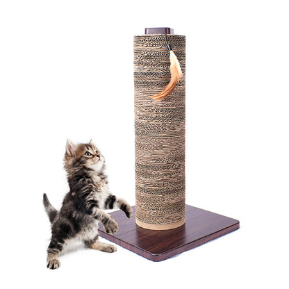 Cat Scratcher Post with Thick Solid Wood Base for Adult Cats Indoor Cat tower