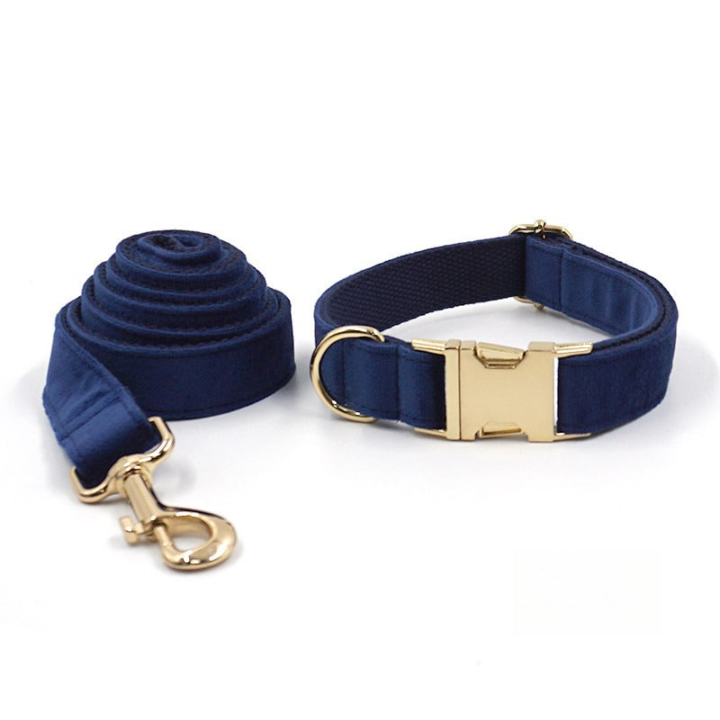 Velvet 2pcs Adjustable Tactical Dog Collar and Leash Personalized