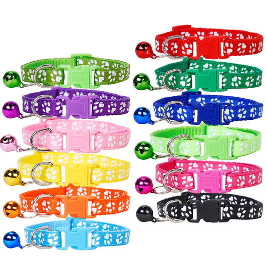 12 Pack Reflective Cat Collar with Bell