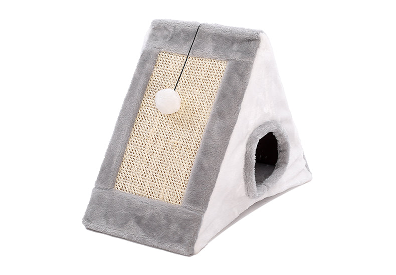 Cat climbing frame triangle cat scratching board cat grinding claws sisal toys cat litter foldable