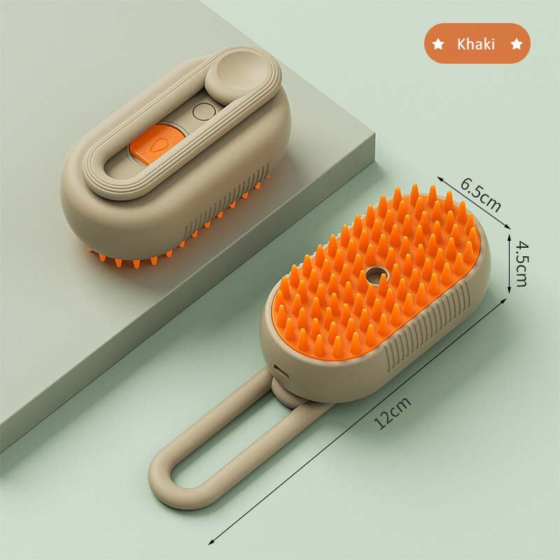 Cat hair removal brush pet spray massage comb to remove floating hair pet hair remover rotating handle cat hair removal artifact