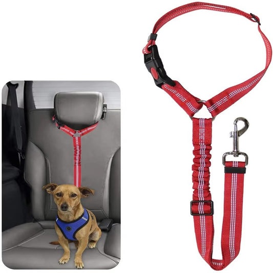 2 Packs Adjustable Headrest Dog Car Safety Seat Belt