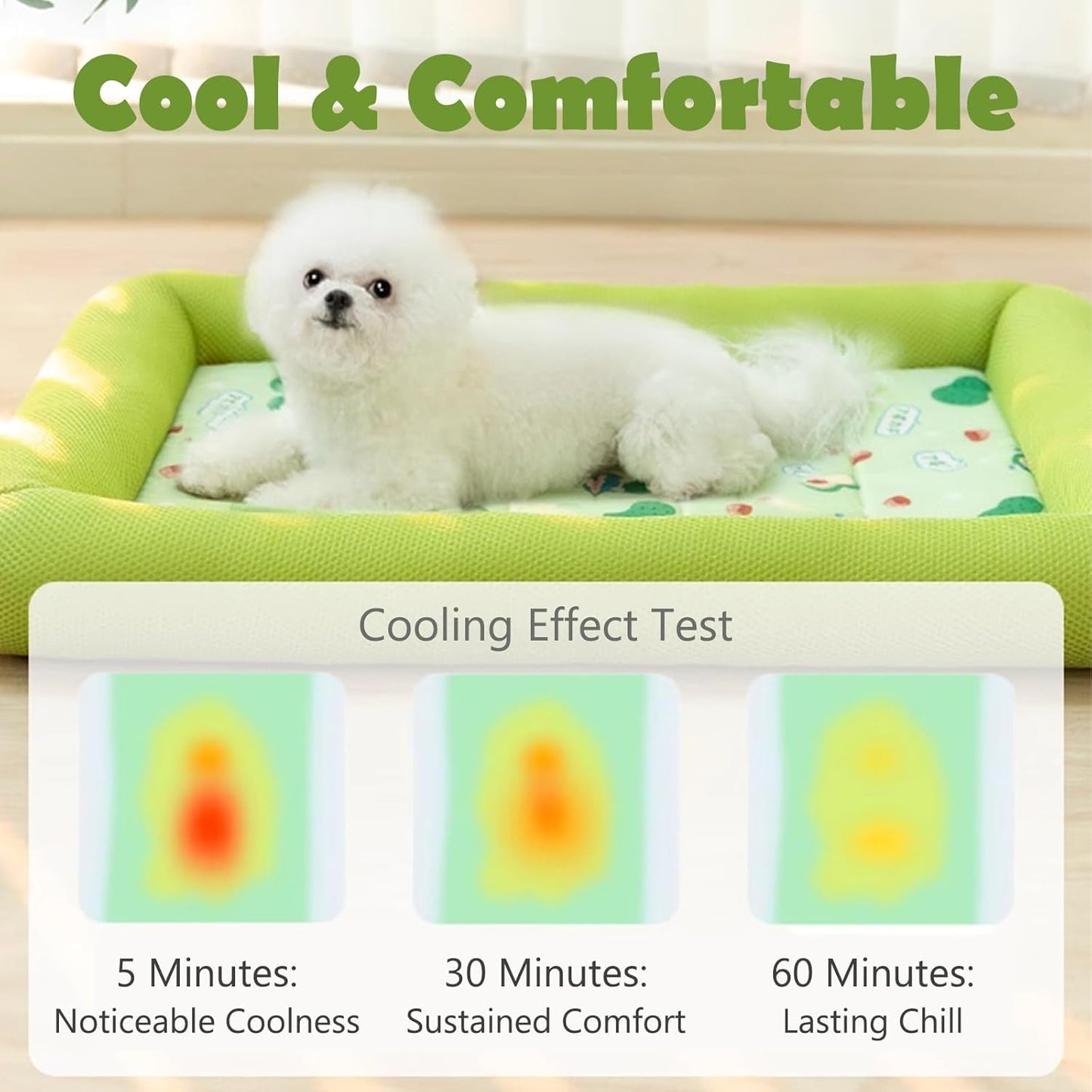 Cooling Non-Slip Dog Bed Waterproof Bolster Cat Beds
