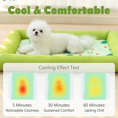 Cooling Non-Slip Dog Bed Waterproof Bolster Cat Beds