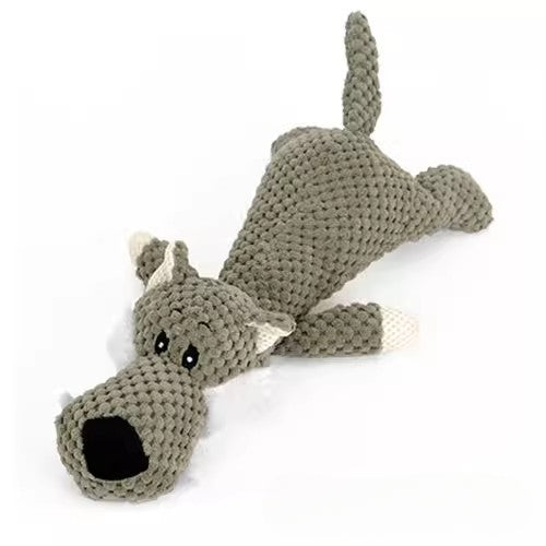 Jouets interactifs en peluche pour chien, jouets à mâcher mignons et couineurs, chiot, lion, loup, éléphant, jouets pour chiens et chats 