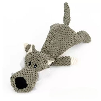 Jouets interactifs en peluche pour chien, jouets à mâcher mignons et couineurs, chiot, lion, loup, éléphant, jouets pour chiens et chats 