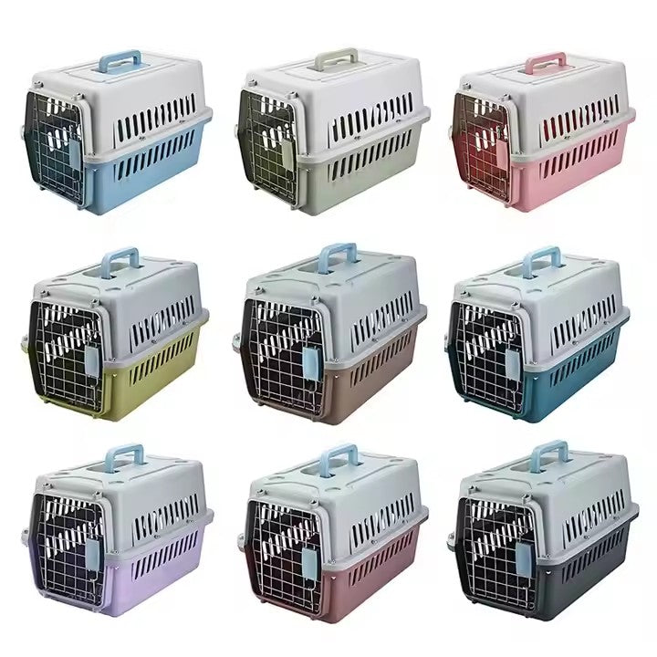 Umweltfreundliches PP-Material Tragbare Outdoor-Hundeversand-Reisebox Dot Pet Airline Carrier