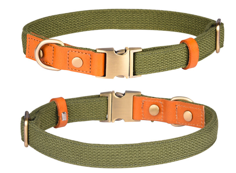 Collar de perro personalizado con hebilla de metal grabada personalizada, collar de perro de nailon duradero 