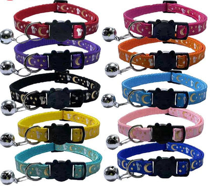 12 Pack Reflective Cat Collar with Bell