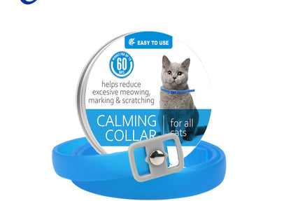 Collar calmante para mascotas, ajustable, antiestrés, con feromonas para gatos 