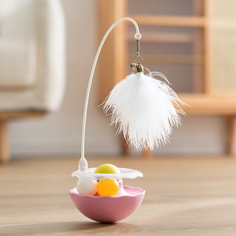 Interactive Feather Toy Funny Removable Tumbler Cat Toy Feather