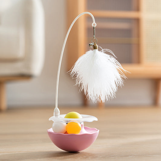 Interactive Feather Toy Funny Removable Tumbler Cat Toy Feather