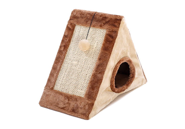 Cat climbing frame triangle cat scratching board cat grinding claws sisal toys cat litter foldable