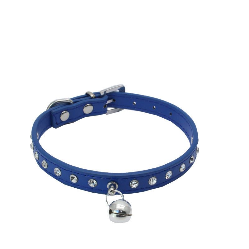 Rhinestone Cat Collar Cute Crystal Diamond Soft Suede PU Leather Puppy Collars