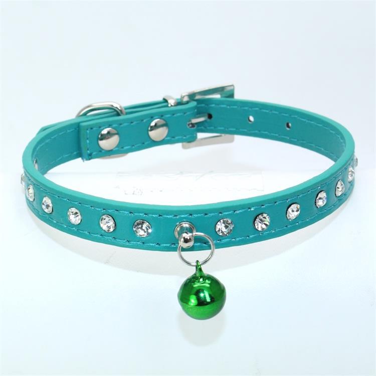 Rhinestone Cat Collar Cute Crystal Diamond Soft Suede PU Leather Puppy Collars