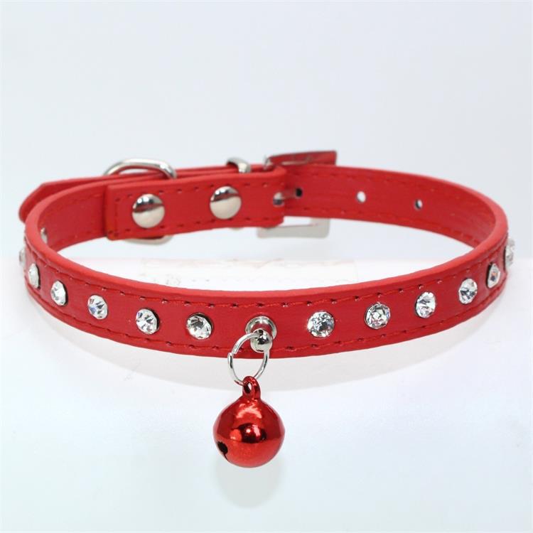 Rhinestone Cat Collar Cute Crystal Diamond Soft Suede PU Leather Puppy Collars