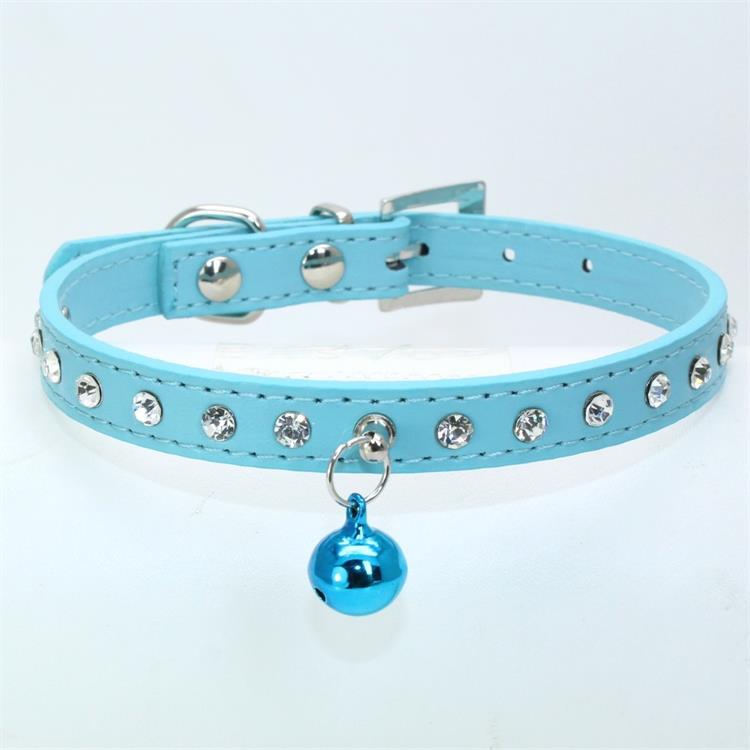 Rhinestone Cat Collar Cute Crystal Diamond Soft Suede PU Leather Puppy Collars