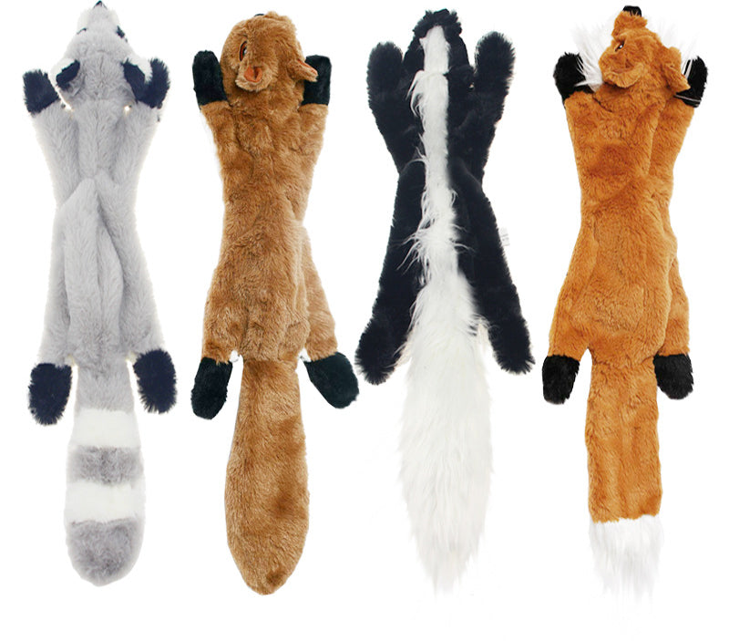 Juguetes de peluche para perros con sonido chirriante y sin relleno