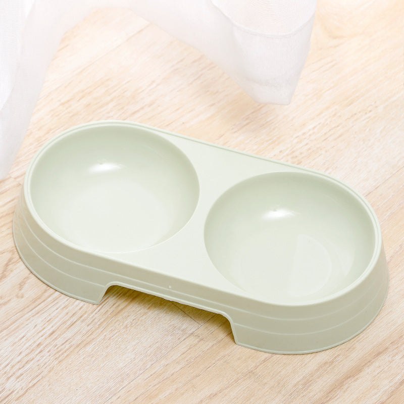 4 Pcs Plastic Food Basic Cat Bowl Double Pet Dog Bowl