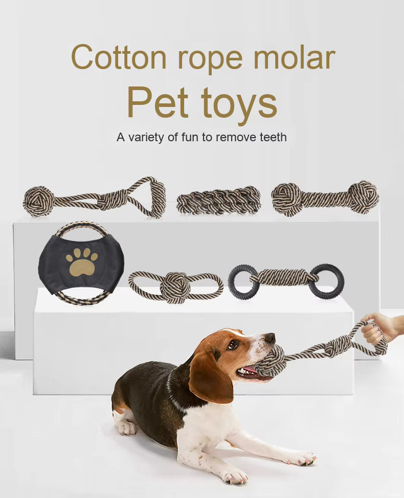 New Braided Cotton Rope Chew Toy Teeth Cleaning Dog Toy