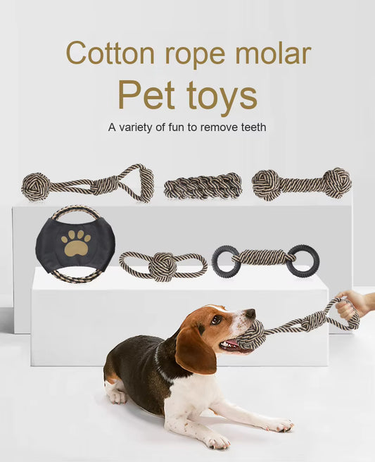 New Braided Cotton Rope Chew Toy Teeth Cleaning Dog Toy