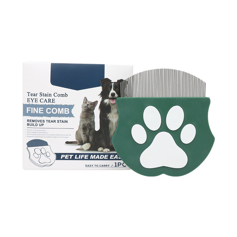 Cepillo de metal pequeño para quitar pelos de mascotas, peine antipulgas para perros y gatos. 