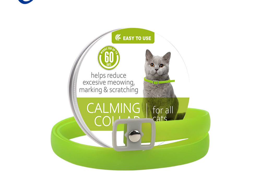 Collar calmante para mascotas, ajustable, antiestrés, con feromonas para gatos 