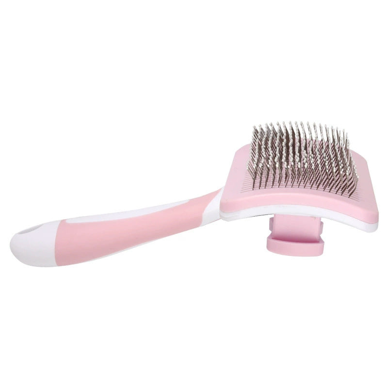 Pet Button Hair Removal Comb Cat Dog Grooming Slicker Brush